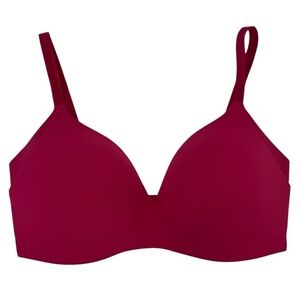 Knix WingWoman Bra Sz 6 Pink Wireless 32DD 34DD 32E Comfortable Contour Magenta